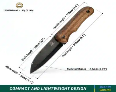 Bushcraft Kniv BSH5 - Shadow | Arctic-Fritid.as